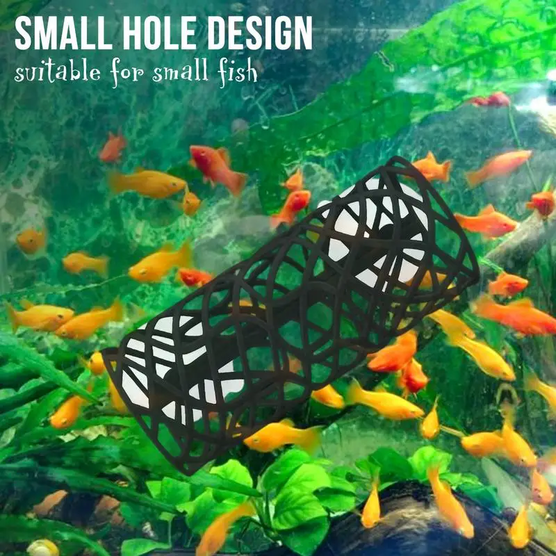 Fish Guppy Tank Shrimp Shelter Hollow Tunnel Swim Tube for Betta Decorative Space Saving Betta Hammock Fish Tank Accessories