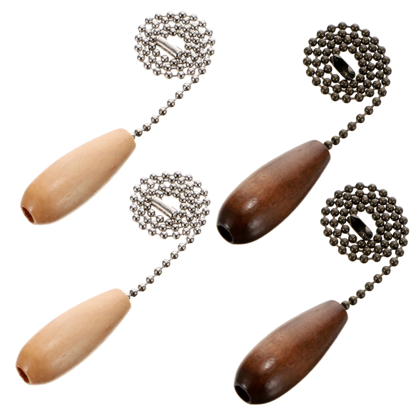 4 Pcs Chandelier Metal Fan Light Set Bead Chain 3450X150X150CM Pull Extender Pendant