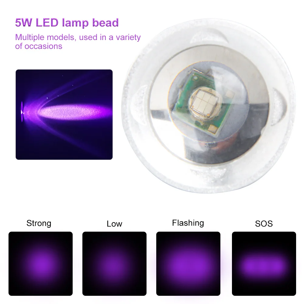 Description Picture 4 of itemVASTFIRE Mini 395nm UV Flashlight Ultraviolet Blacklight USB Rechargeable Linternas Carpet Pet Urine Detector Catch Scorpions