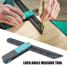 

Angular Bevel Gauge Adjustable Precise Angle Ruler with Lock Fast Marking Mitre Gauge for Line Drawing DIY Measuring Tool