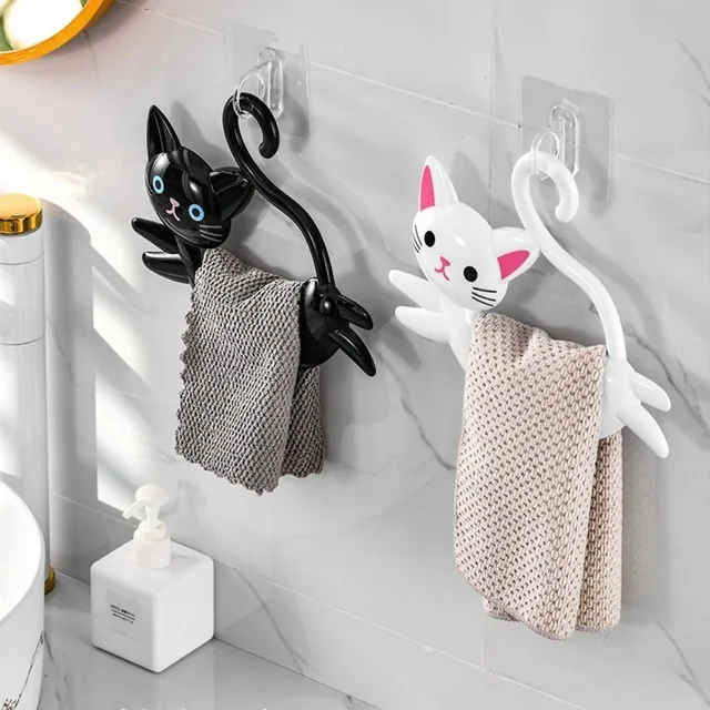 Porte-essuie-tout En Forme De Chat - Décoratif Et Pratique - Pour Cuisine, Salle De Bain, Comptoir