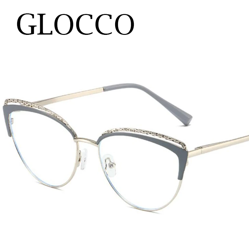 Elegant Hollow White Cat Eye Glasses Frame Women Anti Blue Light Computer Eyewear Fashion Big Frame Reading Glasses Female очки 5