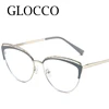 Elegant Hollow White Cat Eye Glasses Frame Women Anti Blue Light Computer Eyewear Fashion Big Frame Reading Glasses Female очки 5