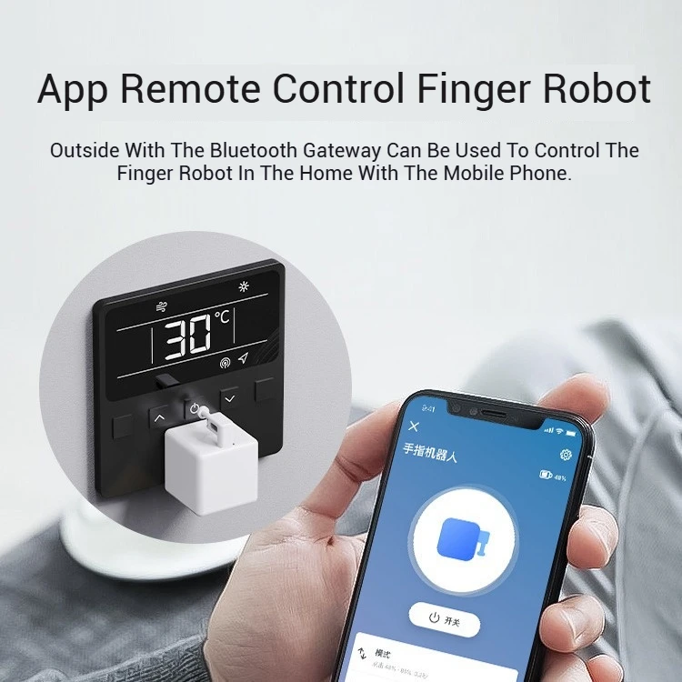 ZEXEF Tuya Smart Fingerbot Switch Bot Remoter for Garage Curtains Works With Alexa Google Home Voice Assistant