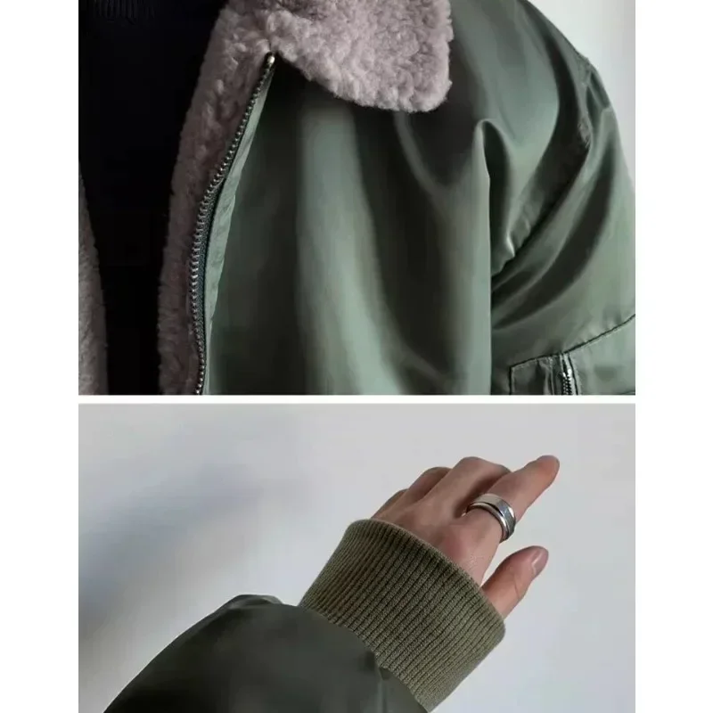 Men's ClothingParkas Winter Velvet Thickened Short Autumn Street Jacket Turndown Colllar Long Sleeves Zipper Pockets Jackets