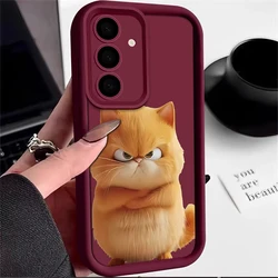 Vibrant Yellow Cat Phone Case with Ultra Lens Protection - A15 (Red DQMYTYS49)