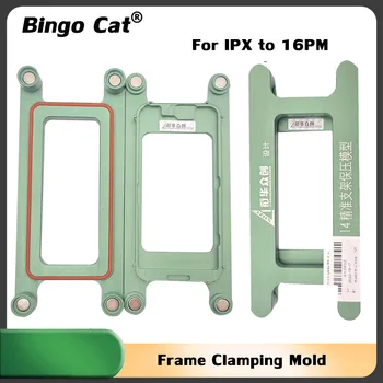 Telaio di Serraggio Magnetico Presse Stampo Per iPhone 15 16Pro 16 17 13 14 Pro Max Schermo LCD Lunetta In Vetro Tenere Laminazione Stampo di Riparazione