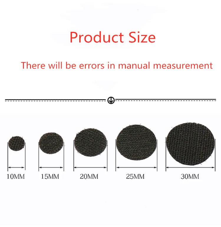 Point Self-adhesive Fastener Tape 100 Pairs of 10/15/20/30mm Disc Glue Strong Glue Round Picture Hook and Loop snap fastener kit craft supplies
