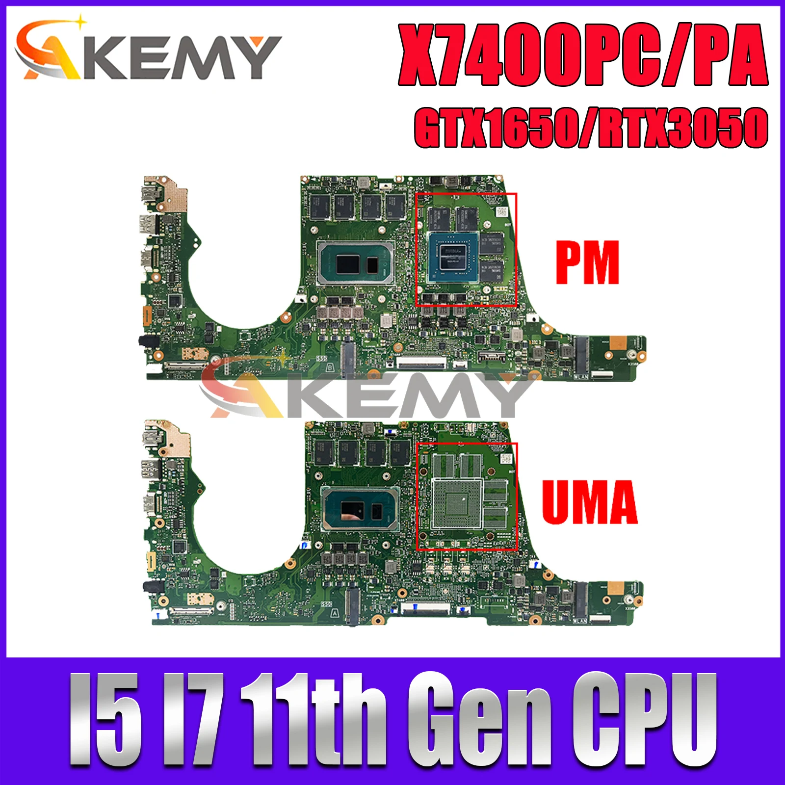 Материнская плата для ноутбука Akemy X7400PC Материнская плата ASUS X7400PA N7400P X3500PC X3500PA X3500PH V3500P X3400PC X3400PA X3400PH V3400P