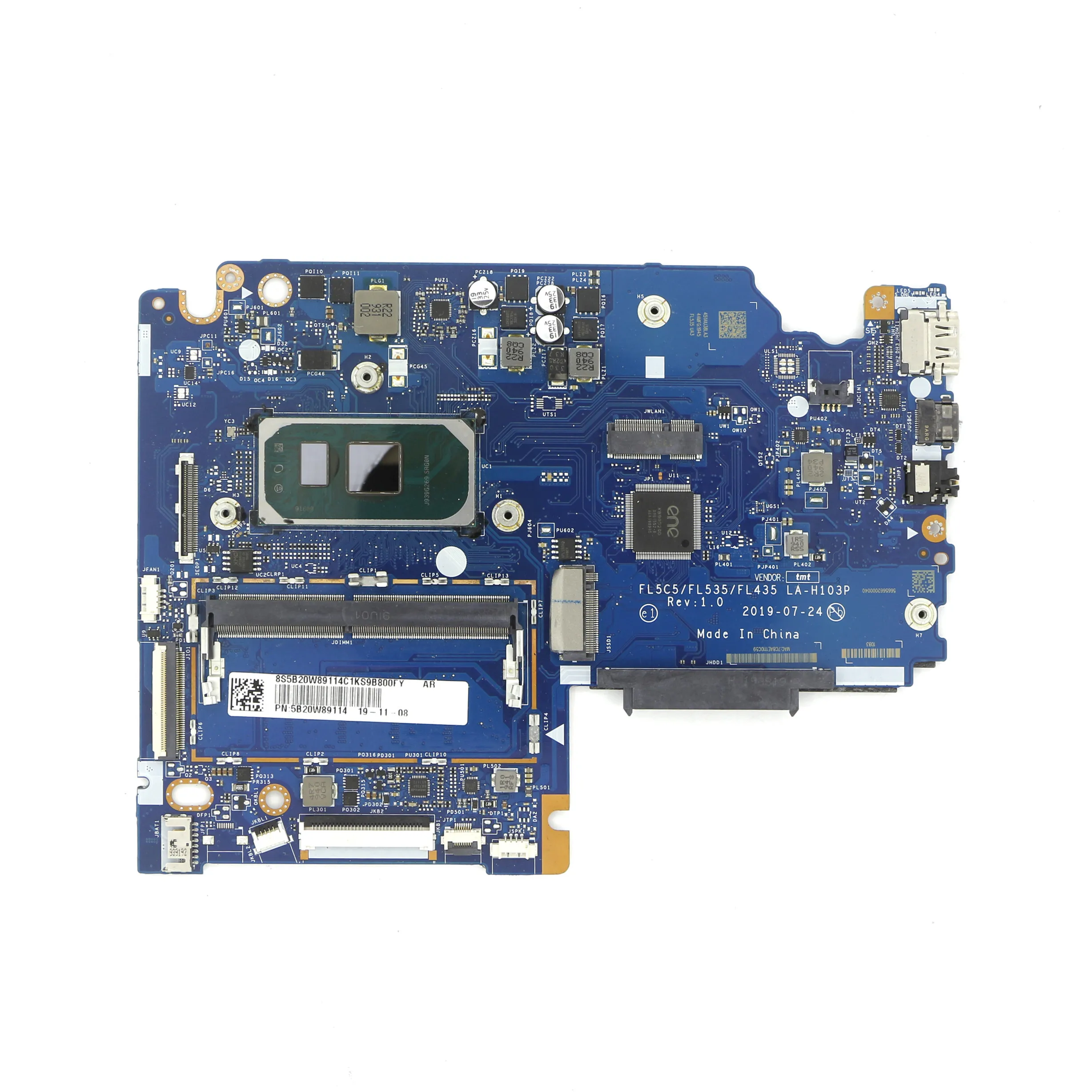 

LA-H103P Motherboar For Lenovo Ideapad S340-15IIL CPU i7-1065G7 SRG0N 5B20W89114
