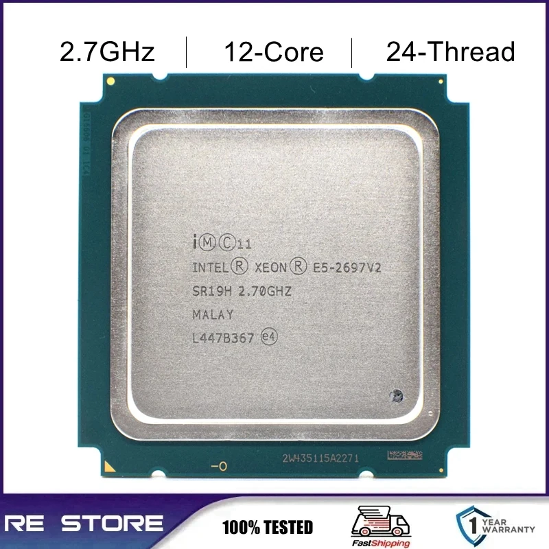 Intel Xeon E5-2697 v2 2.7GHz 12C24T 動作確認済み 1/2 Intel Xeon E5-2697 V2 12 core 24 threads 12.70GHz 30W LGA-2011 CPU processor