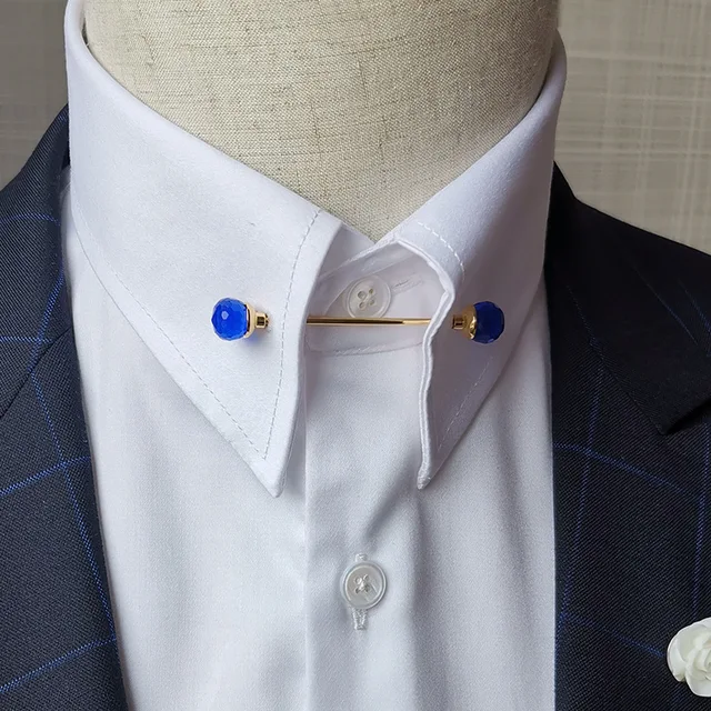 Fashion Collar Pin Trendy Men's Shirt 