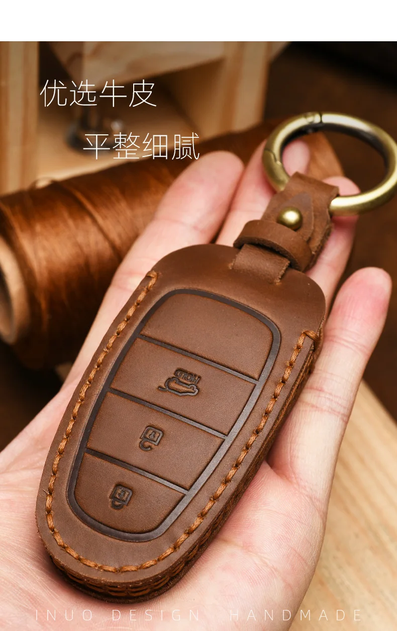 Copertura chiave auto in pelle fatta a mano a 3 pulsanti per Hyundai Tucson 2021 2022 Keyless Entry 9 Copertura chiave auto in pelle fatta a mano a 3 pulsanti per Hyundai Tucson 2021 2022 Keyless Entry - S52b595e420ef4dd89dd325ca73ece077I