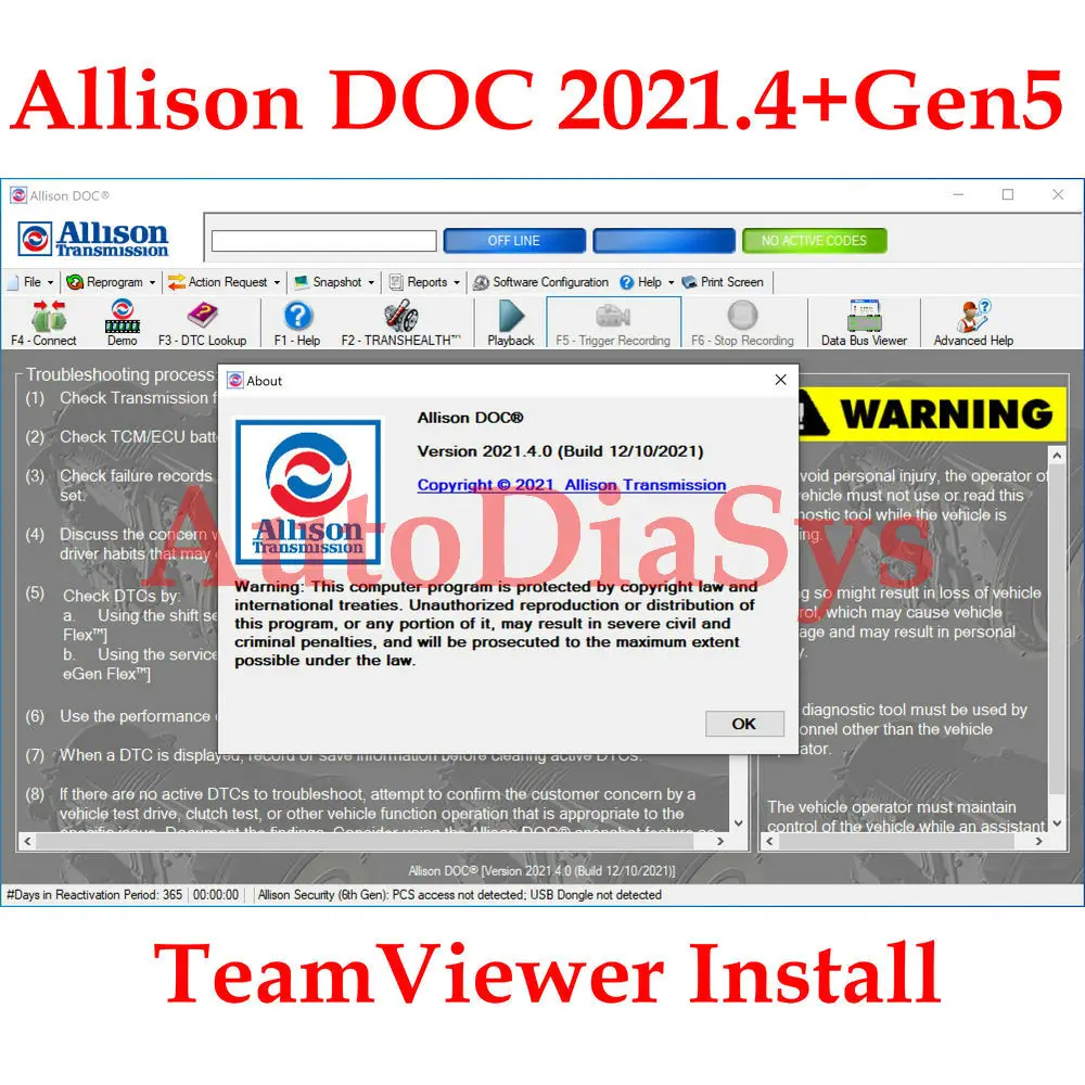 2022 Universal Allison Doc Full Version V2021.4 + Gen 5 Data Files With