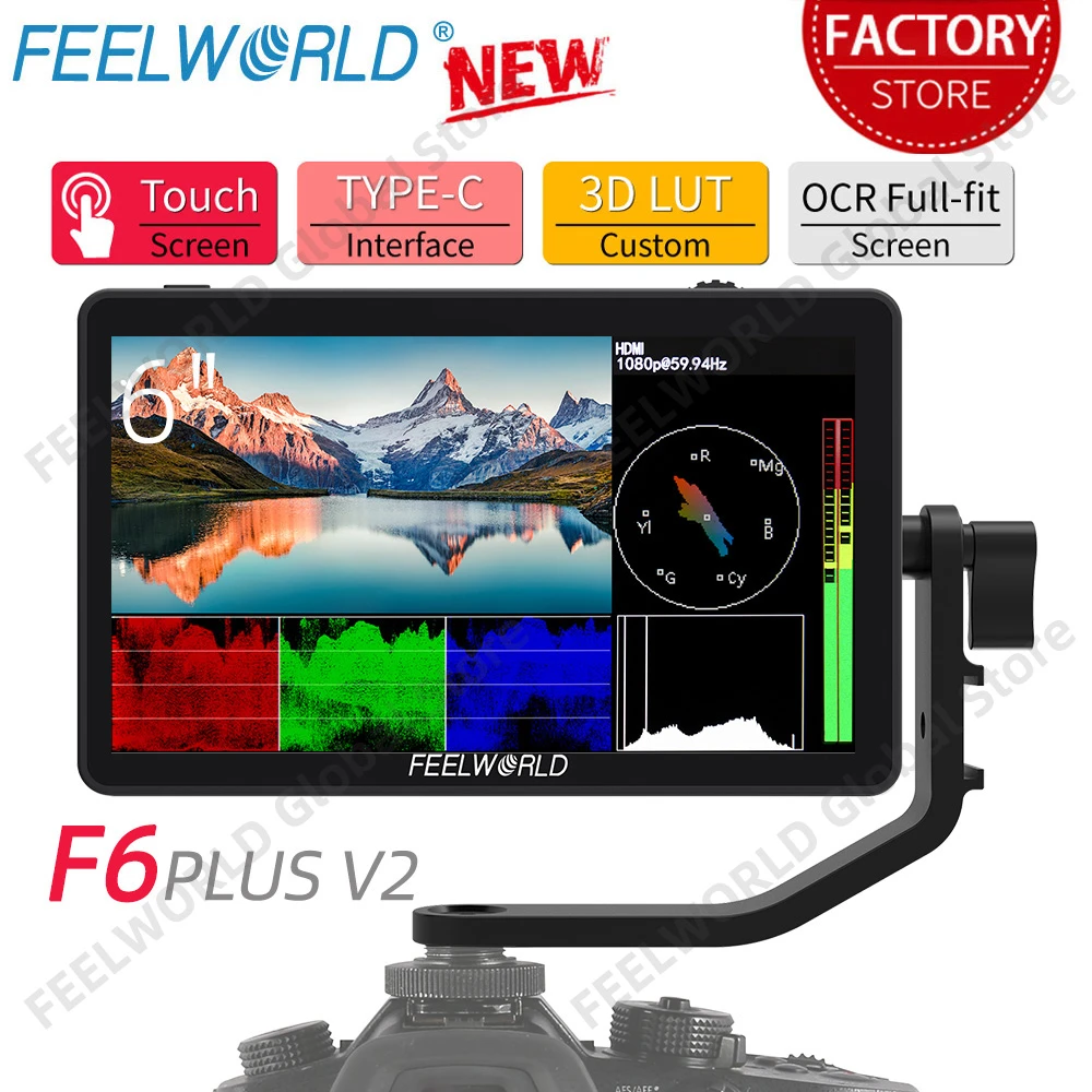 FEELWORLD F6 Plus カメラモニター＋バッテリーセット カメラへの電源