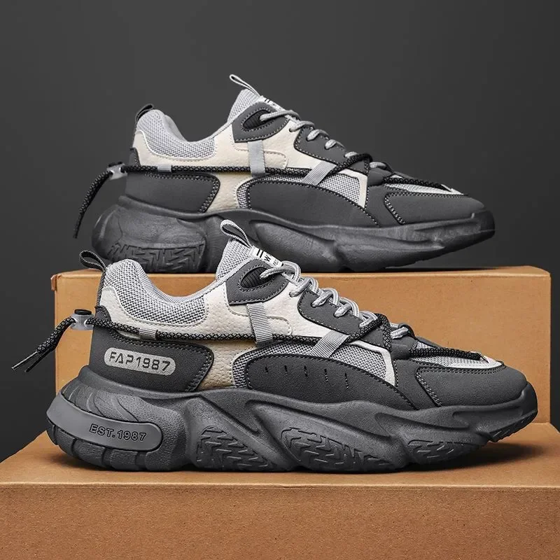

Luxury Men's Casual Shoes Branded Men's Sneakers Trendy Breathable Anti-Odor Hard-Wearing Sport Platform Shoes Tenis Masculinos