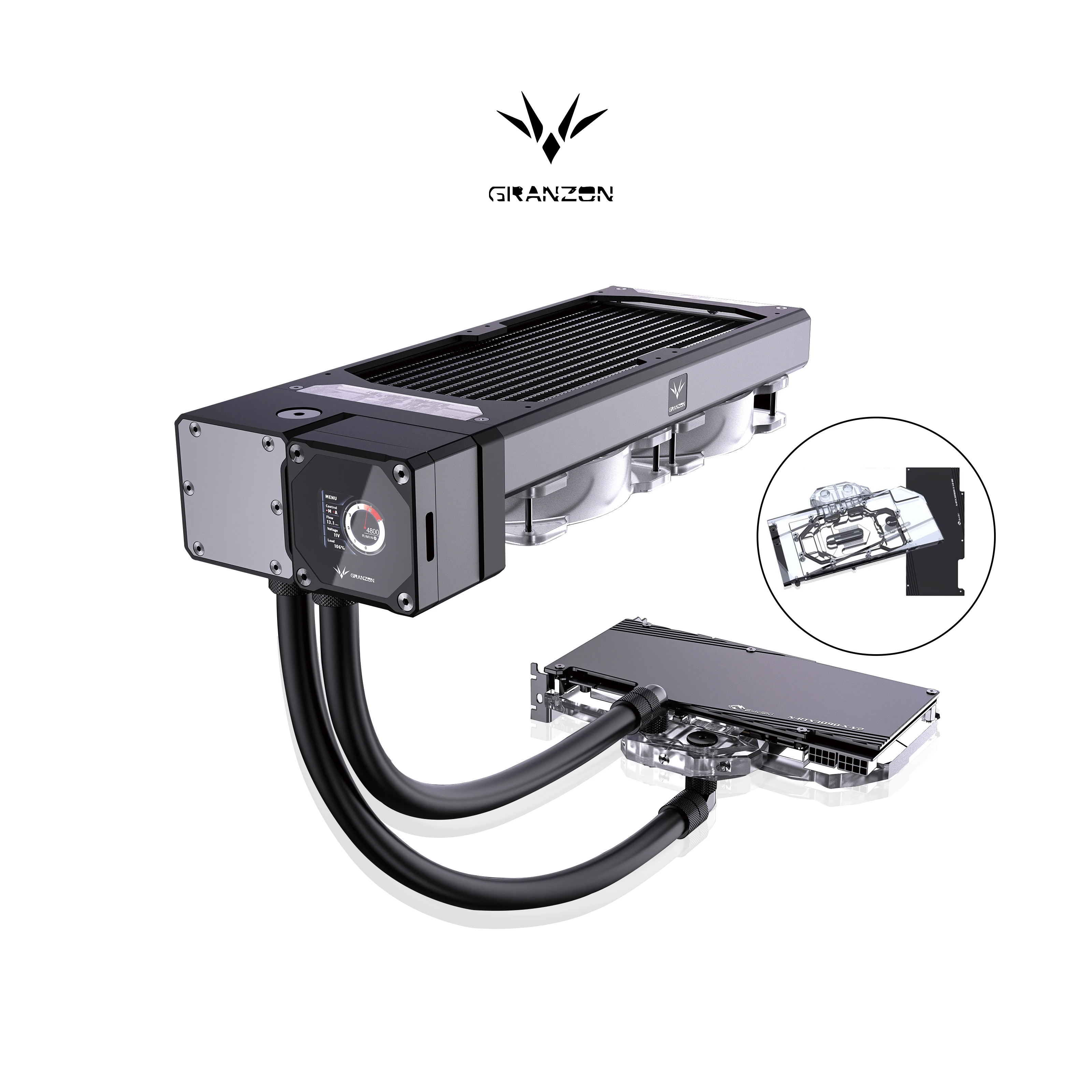 Granzon Water Cooling Kit For Rtx 3070/ 3080/ 3090 Rx6900x Aio Gpu