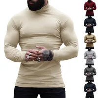 New Solid Color Turtleneck Cashmere Weater Slim Fit Pullover Base Knitwear Sweater Men's Keep Warm Inner Match Men's Clothing 2