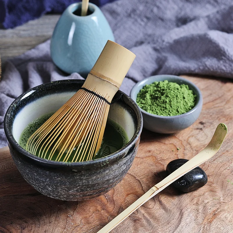 Matcha Whisk Set - Bamboo Chasen Powder Mixer with...