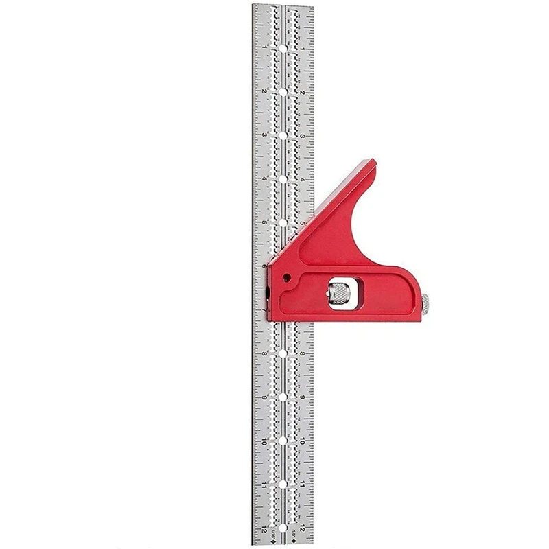 

Combination And Double Square,Aluminum Alloy Die-Casting Carpenter Square Ruler Combo, Right Angle Measuring Ruler