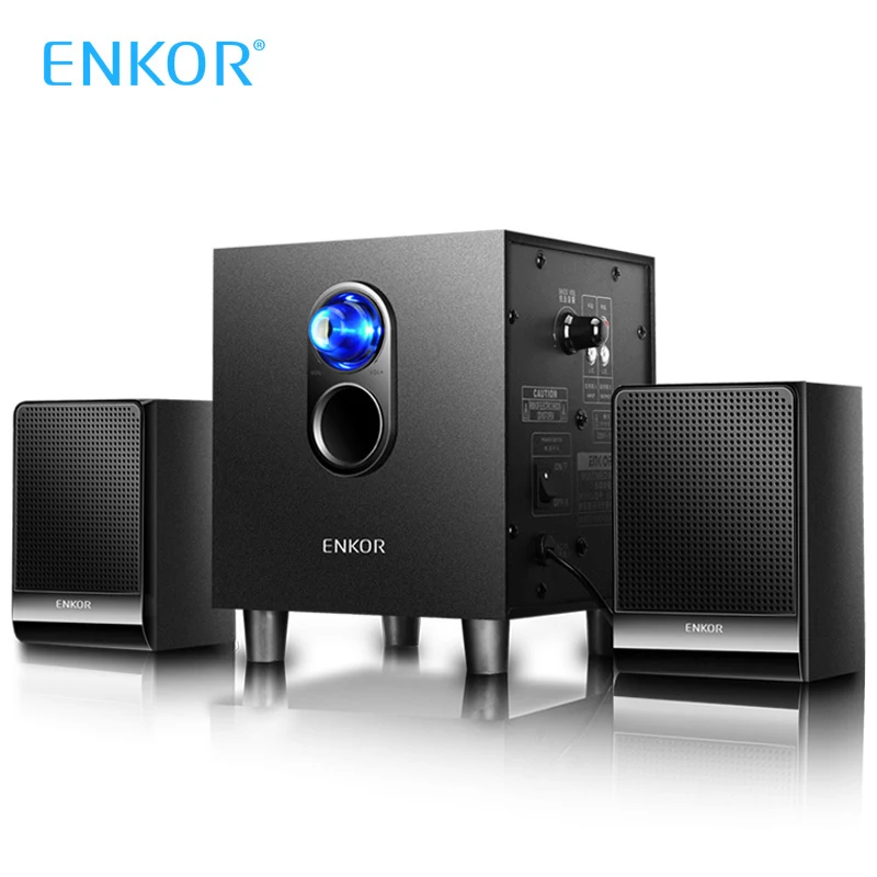 High-Power Wired Multimedia Bluetooth Speakers Home Bookshelf Type Big Volume Desktop Computer Audio 2.1 Heavy Bass Subwoofer