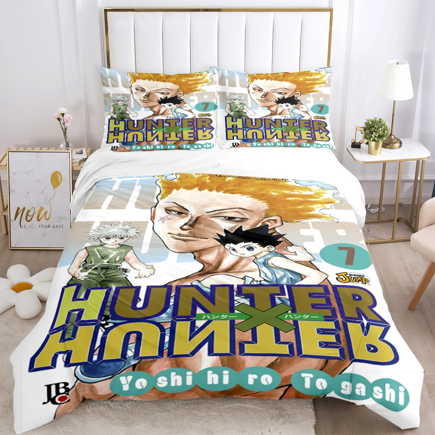 

Комплект постельного белья из трех предметов с принтом HUNTER X HUNTER