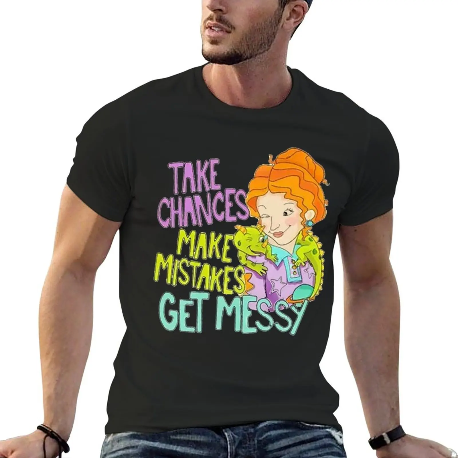 

Ms Frizzle T-shirt anime Blouse mens graphic t-shirts funny