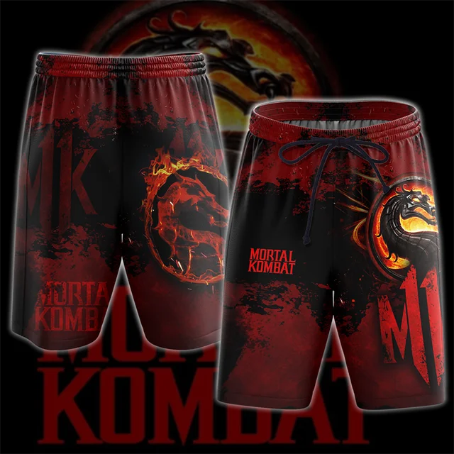 Game Mortal Kombat Graphic Board Shorts Men Summer 3D Printed Hawaiian Beach Shorts Hawaii Surf Short Swim Pants 2