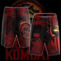 Game Mortal Kombat Graphic Board Shorts Men Summer 3D Printed Hawaiian Beach Shorts Hawaii Surf Short Swim Pants 2