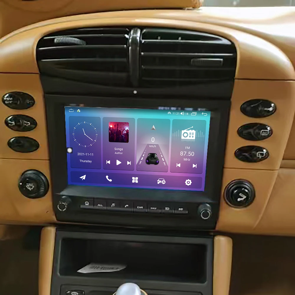 

8G 256GB 7 "Auto Android 12 автомобильный проигрыватель с радио и GPS Carplay Bluetooth навигация Wifi для Porsche 911 996 986 Boxster Carrera 1998-2006