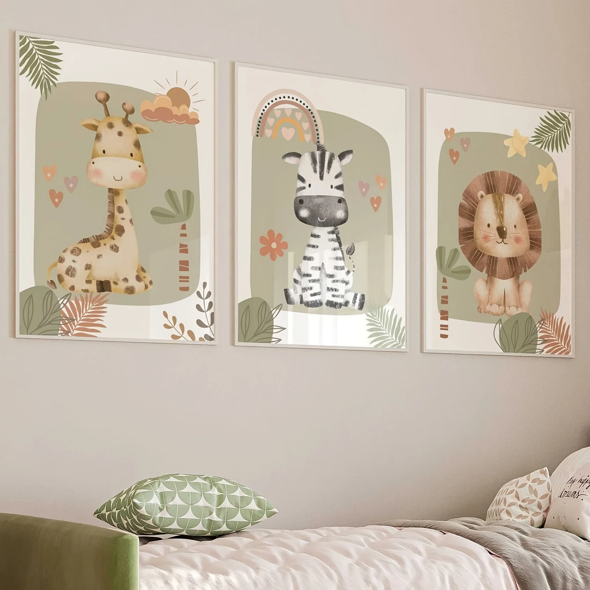 Safari Animal Canvas Set 3