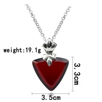Fashion Fate Stay Night Necklace for Women Tohsaka Rin Hearts Pendant Necklaces Woman Trend Neck Silver Color Couples Gifts 6
