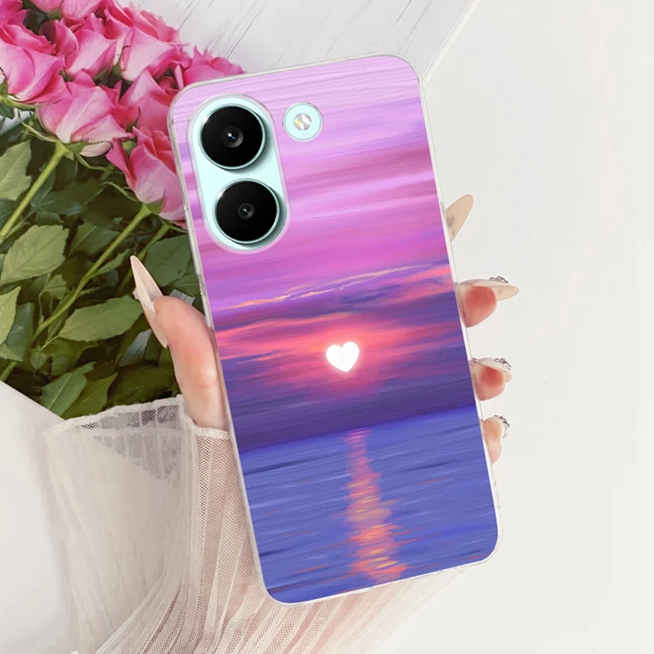 Colorful Flowers Painted Soft Slim Phone Case Cover