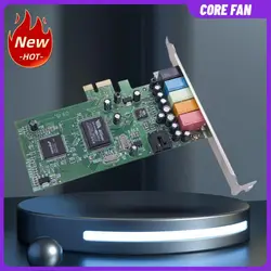 PCI-E Audio Digital Sound Card CMI8738 Chipset Stereo Sound Card 24-bit 48 KHz Digital Audio Adapter for 3D Game Music