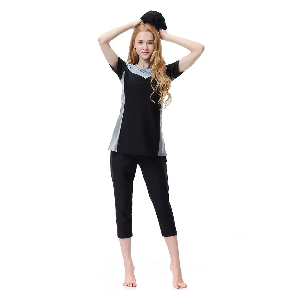 Fashionable Burkini Modest Muslimah Swimwear for Women - 3pc Set - Swimming Attire Burkini Islamique Femme for Veiled Women