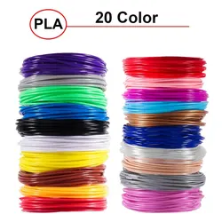 Colorful PLA 3D Pen Printing Filament Refills - High Precision Printing Materials (5M 20colors random)