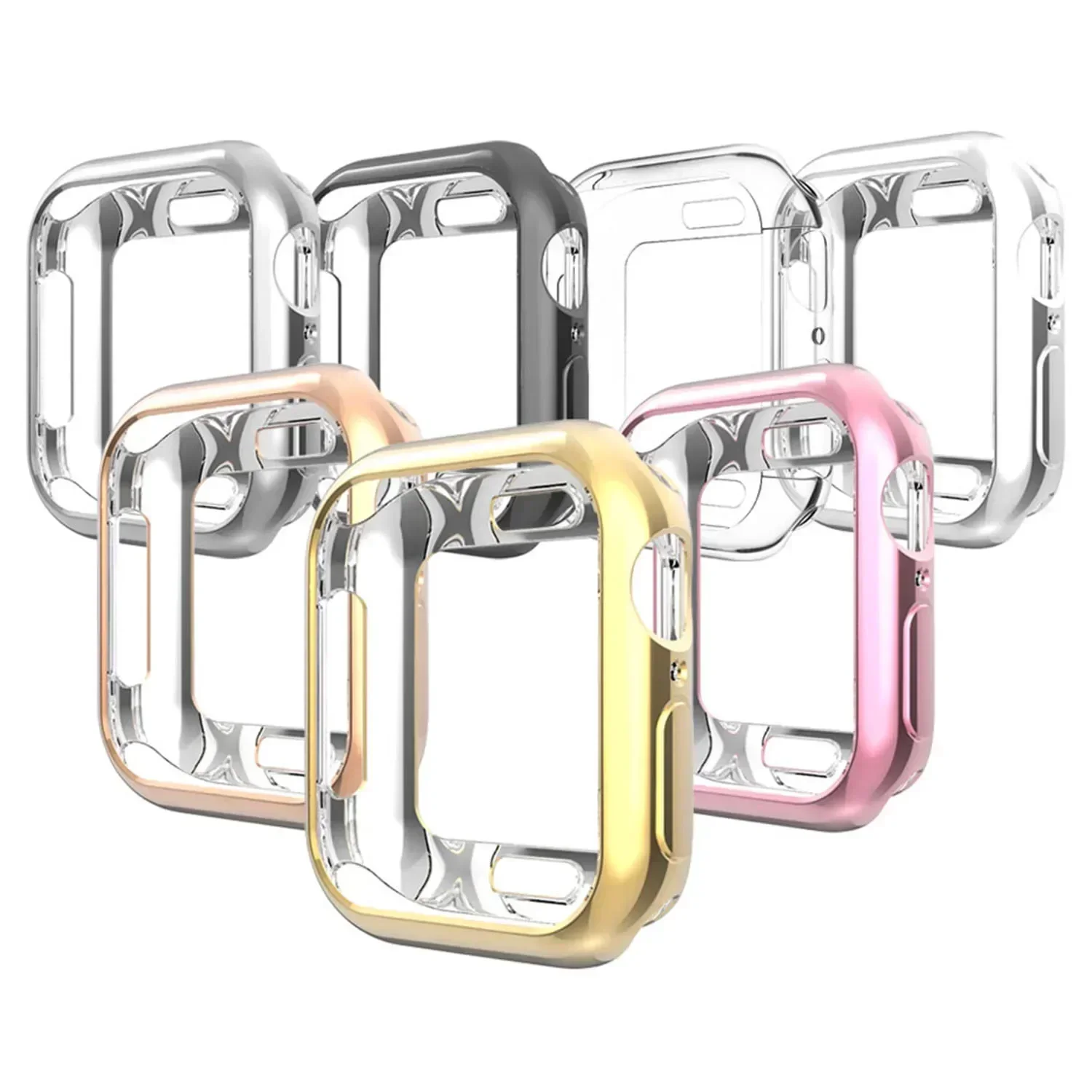 애플 워치 5 용 TPU 시계 케이스, 보호대 시리즈 Se 6, 5, 4, 3, 40mm,..