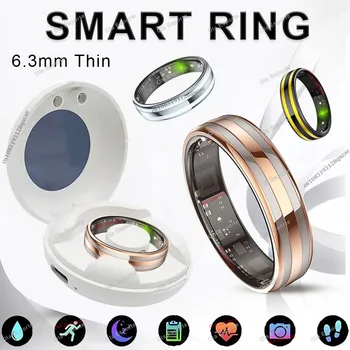 2026 New Smart Ring Temperature Heart Rate Sleep Monitoring Motion-Sensing Game IP68 Waterproof Men Women SmartRing Holiday Gift 1