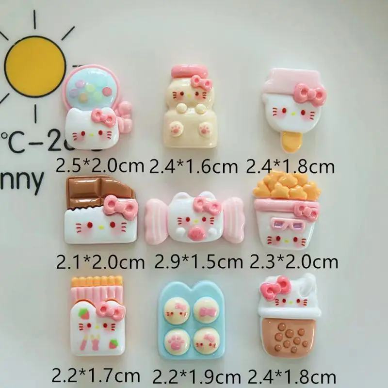 10Pcs New Cute Mini Resin Cartoon Cat Series Flat Back Home Decor Ornament Jewelry Making Bows Accessories resin jewelry accessories resin embellishments resin nail art crafts candy resin ornaments resin flower embellishments resin hairpin accessories