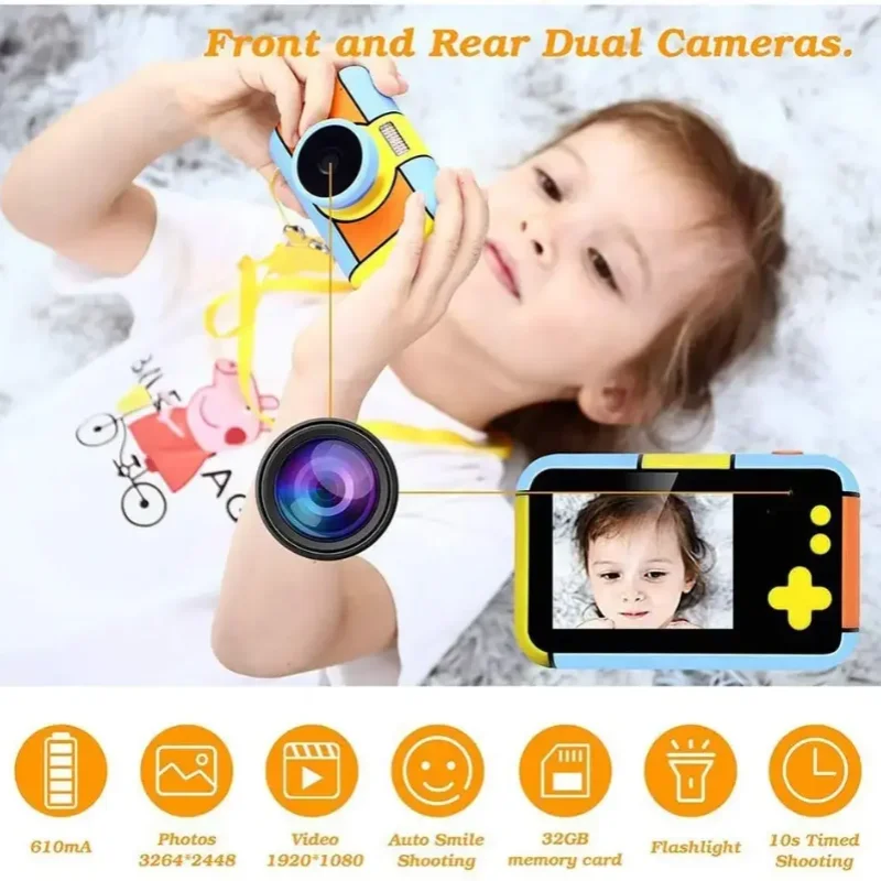 

Милая Детская Мини Цифровая видеокамера с HD-экраном 2,4 дюйма, видеокамера, видеорегистратор, подарок на день рождения для камеры 1080P, детские подарки