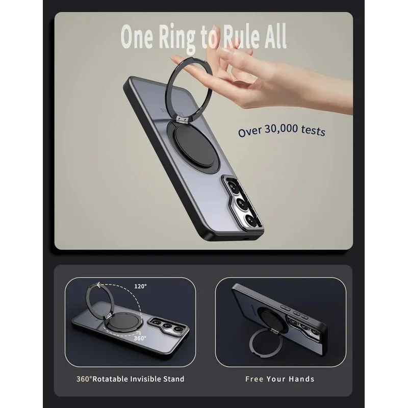 MagSafe Shockproof Metal Rotating Bracket Protective Case