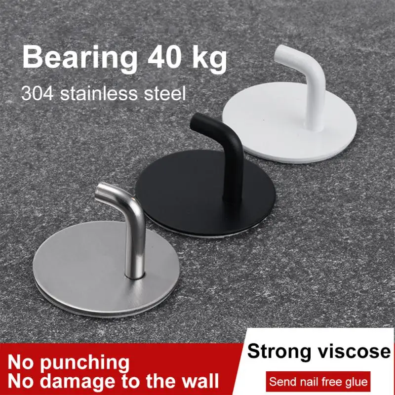 24 Styles Stainless Steel Wall Hook Self Adhesive Hooks Towel Key Umbrella Hanger Kitchenware Storage Hook Kitchen Bathroom self adhesive hooks multifunctional hooks kitchen hook self adhesive wall hooks