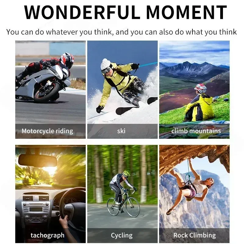 4K HD Mini  Action Camera Wifi Remote Control with screen 10M Waterproof 60FPS 5X zoom DV outdoor Sport Camcorders Drive Recorde 5