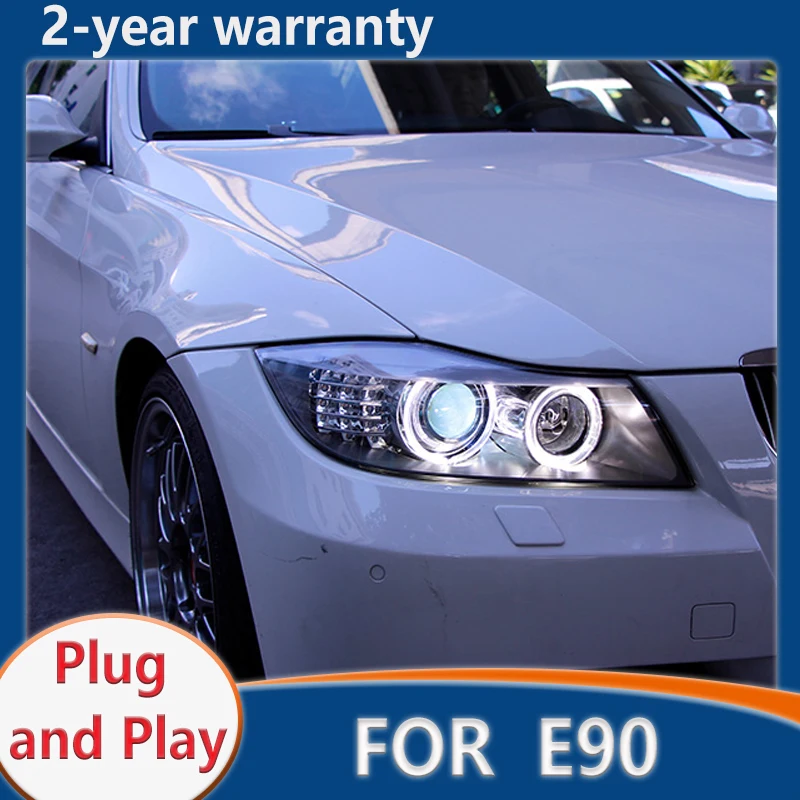 

Стайлинг автомобиля для BMW E90 фары 2005-2012 320i 318i 325i фары DRL Hid ангельские глазки Биксеноновые лучевые аксессуары Фара