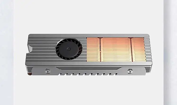 M.2 NVME SSD Cooler Built in High Speed Fan Hard Drive Radiator Cooling Vest 228
