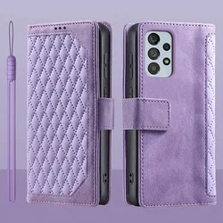 Elegant Flip Leather Wallet Phone Case - Premium Magnetic Book Cover - A32 5G (6.5 inch) (Style 1 Purple)