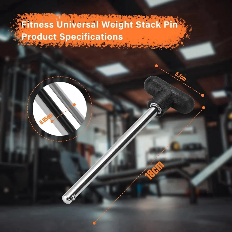 1/2Pc 9.5MM Weight Stack Pin Gym Pin Heavy Duty Replacement Weight Machine Pin Fitness Home Gym Universal Exercise Machine Parts 2