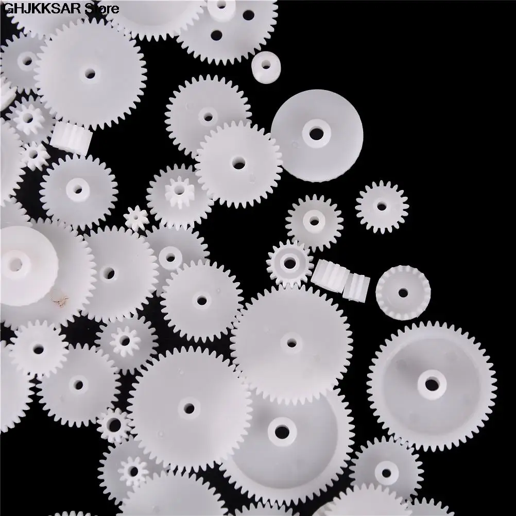 Electric Bike Gear Motor Gear Transmission Gear 58 Styles Toothed Wheels Gears Plastic All Module 0.5 Robot Parts DIY 58Pcs