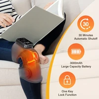 Electric knee massager with vibration and heat support.