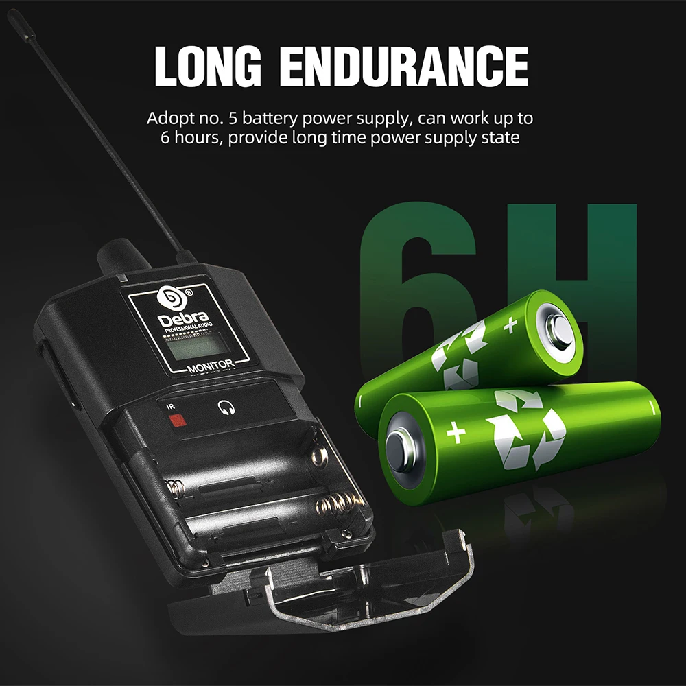 UHF IEM Wireless In-Ear Monitoring System ER-102 with bluetooth5.0 for Stage Per